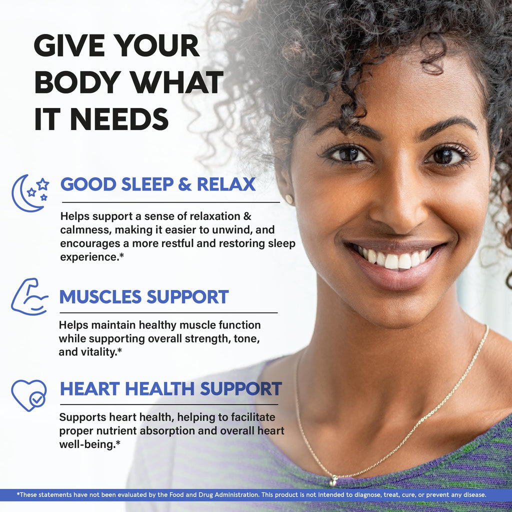 Magnesium Glycinate 500 mg - Chelated Supplement - High Absorption Form of Magnesium - Support for Sleep, Muscle & Heart Health - Made in USA, Lab Tested & Non-GMO - 120 Capsules