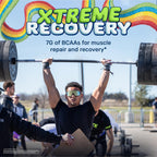 Xtend Original BCAA Powder, 7g BCAAs and 2.5g L-Glutamine for Muscle Recovery, Hydration, and Lean Muscle, Sugar Free Intra and Post Workout Drink, Airheads Xtreme Rainbow Berry, 30 Servings