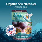 Yemayá Organic Sea Moss Gel Organic Raw | Wildcrafted Sea Moss Gel Enhanced with Real Fruit, Boost Immunity, Energy, Digestion, Hair, Skin & Nails - 16 oz, Passionfruit Flavor