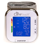 Care Touch Digital Wrist Blood Pressure Monitor for Adults Size 5.5-8.5" for Home Use, Automatic High Blood Pressure Machine with Batteries & Carrying Pouch