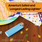 BIC Maxi Pocket Lighters, Long-Lasting Flame and Colorful Designs, Classic Collection, 15-Pack (Colors May Vary)