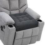 HAVARGO Recliner Cushions for Elderly, 20x20x5 Inch Thick Chair Cushion Patent Design Soft Tufted Dual Layer Booster Seat Cushions for Seniors Recliner Risers Gray 1P