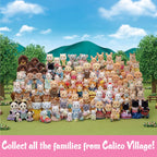 Calico Critters Pookie Panda Family, Dolls, Dollhouse Figures, Collectible Toys with 4 Figures Included