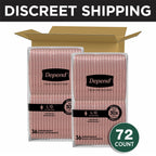 Depend Fresh Protection Adult Diapers, Incontinence & Postpartum Bladder Leak Underwear for Women, Disposable, Maximum, Large, Blush, 72 Count (2 Packs of 36), Packaging May Vary