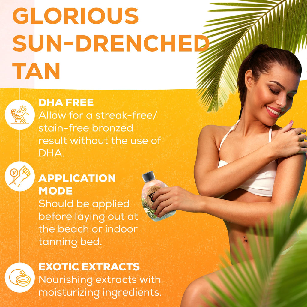 Mathildda Tan Rui Xin Vitamin Sea Natural Bronzer Tanning Lotion with Coconut Oil, DHA-Free ...