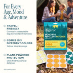Cliganic Mosquito Repellent Bracelet Stickers Pack for Kids & Adults Multi Color, Natural DEET-Free, Essential Oil Infused 20 Bands with 30 Patches, Citronella Scent