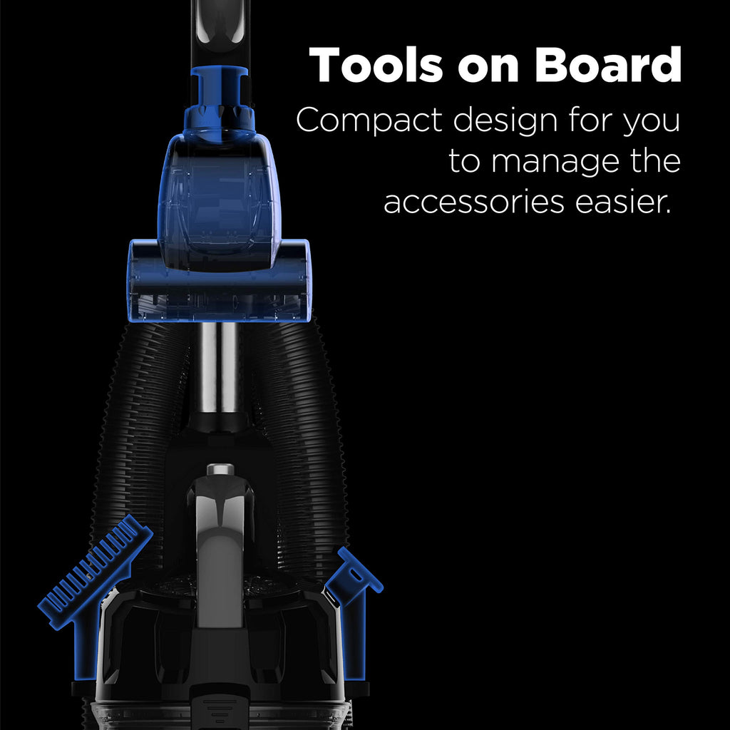 Eureka PowerSpeed Lightweight Upright Vacuum Cleaner for Carpet and Hard Floor, Powerful Bagless Upright Vacuum Cleaner for Home Pets, NEU181A, Blue