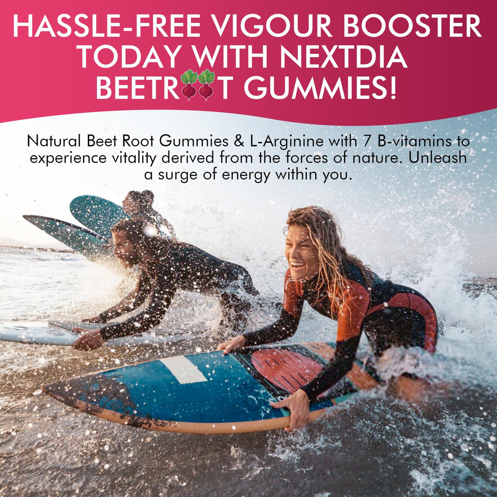 Beet Root Gummies, Beetroot & L-Arginine, Red Beets Supplements w/ Vitamin B1, B2, B3, B5, B6, Folate, B12 for Energy Boost & Circulation Support, Sugar Free Nitric Oxide Gummies, 60 Beet Chews
