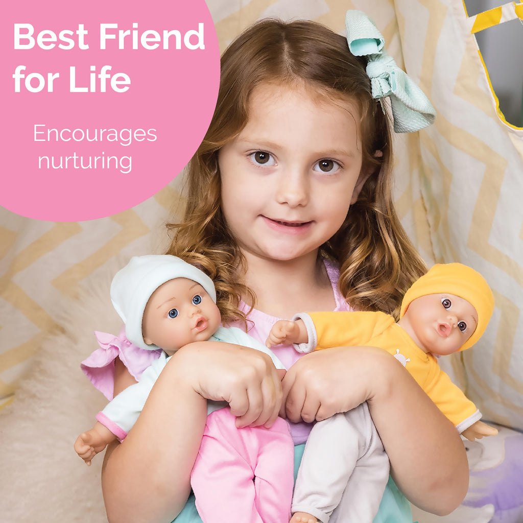 Adora Sweet Baby - 11” Soft & Cuddly Baby Doll, Realistic Features, Gentle Scent, Machine Washable, Lightweight & Easy to Hold | Adorable Playmate (Girl Dino)