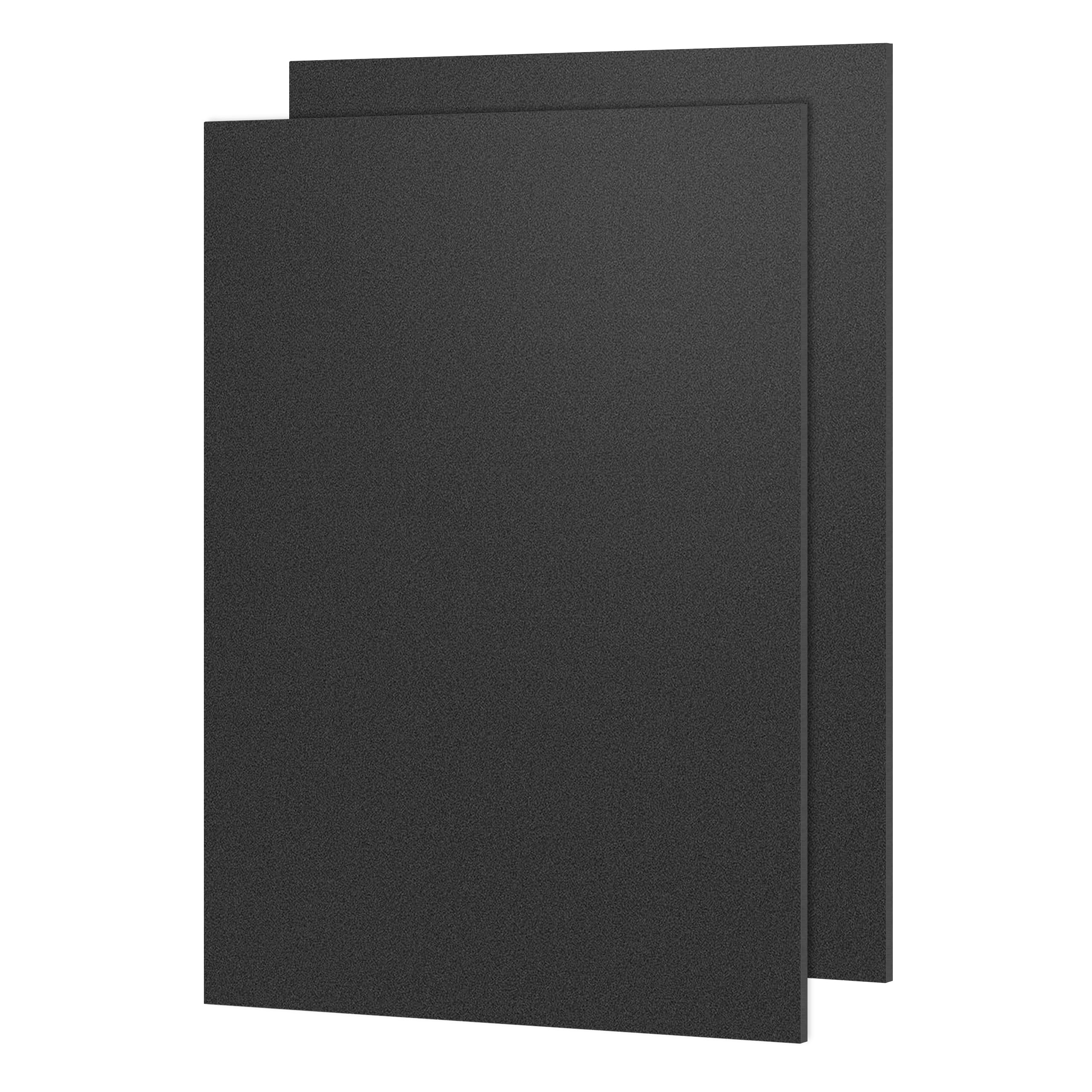 KAITELA ABS Plastic Sheet 12" x 16" x 1/8" Thick (3mm) Black Rigid Thermoplastic Sheet, Moldable Plastic Panel for Crafts, DIY Projects - Textured & Smooth Finish, Pack of 2
