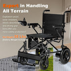 [2026 Upgrade] Hassky Electric Wheelchair for Adults Foldable, 15 Miles Range Motorized Wheelchair, All Terrain Power Wheelchairs for Seniors Supports Up to 350 lbs Black