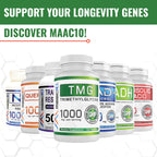 MAAC10 TMG 1000MG NSF Certified Supplement | Trimethylglycine or Betaine Anhydrous | Methylation, Homocysteine and Liver Support (120 Capsules)