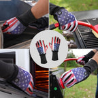 Grill Rescue Grilling Gloves 2.0 - Heat-Resistant Neoprene BBQ Gloves for Safe Grilling, Cooking, and Baking - Durable, One-Size-Fits-All - Version 2 (USA)