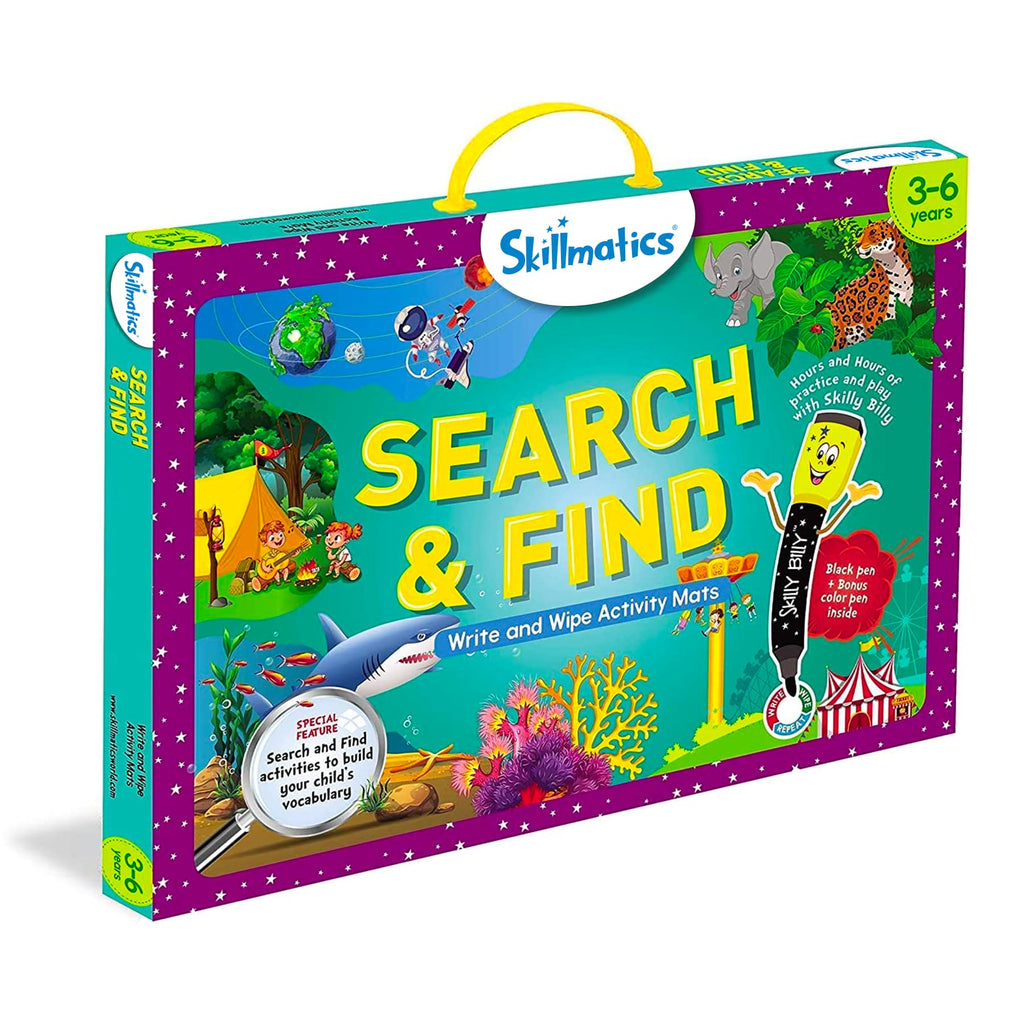Skillmatics Search and Find Educational Game - Reusable Preschool Learning Activities, Perfect for Toddlers & Kids Who Love Toys, Art & Crafts, Builds Vocabulary, Gifts for Ages 3, 4, 5, 6