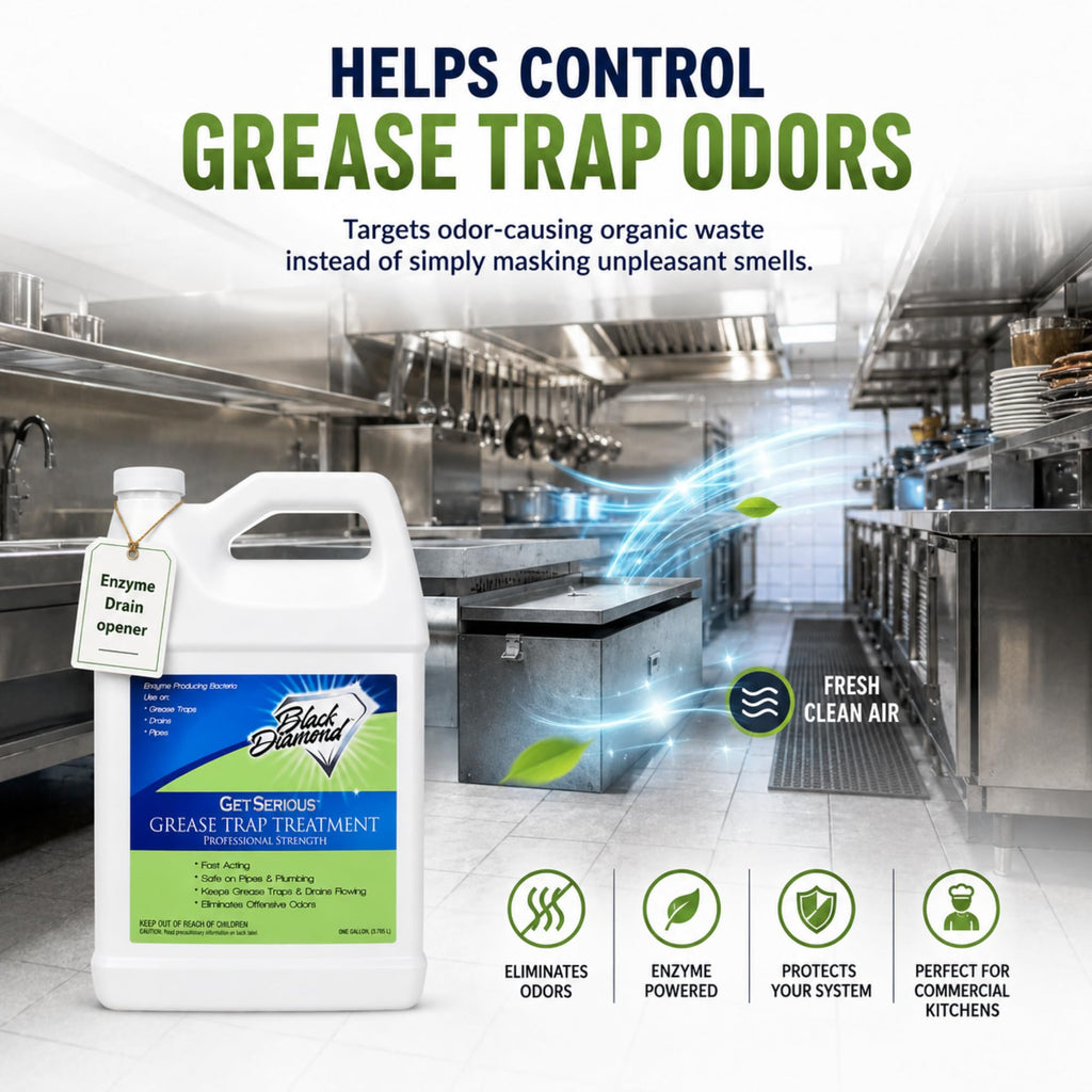 GET SERIOUS Grease Trap Treatment - Grease Trap Cleaner and deodorizer - 1 Gallon