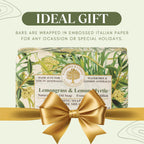 Wavertree & London Lemongrass & Lemon Myrtle Scented Natural Soap (2 Bars), 7oz Moisturizing French Triple Milled Soap Bars enriched with shea butter - Pure Plant Oil Bath & Body Soap Bars