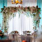 Babenest 7.38FT Square Wooden Wedding Arch Backdrop Stand for Party