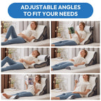 Ahpmeoa 3PCS Wedge Pillow Set for After Surgery, Back Pillow for Bed Sitting up, 10-in-1 Foam Wedge Pillow for Acid Reflux & Back Pain Relief, Post Surgery Pillow for GERD & Snoring, White