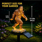 Bigfoot Solar Garden Light, Sasquatch Garden Statue with LED Glow, Waterproof Outdoor Yard Decor Stake, Resin Cryptid Lawn Pathway Light for Backyard Patio Porch Gift