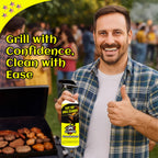 GrandAutocts Flat Top Grill Cleaner Kit， Grill & Griddle Cleaner - Non-Toxic Food Safe & Non-Caustic Formula, Removes Burnt-On Grease/Carbon (2 Pcs + Cleaning Tools)