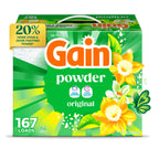 Gain Powder Laundry Detergent, Original Scent, 167 Loads, 154 OZ
