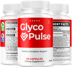 Glyco Pulse Capsules - Official GlycoPulse Pills Advanced Premium Formula Support Maximum Strength, All Natural Ingredients Vitamins for Overall Health & Wellness, 60 Capsules for 1 Month