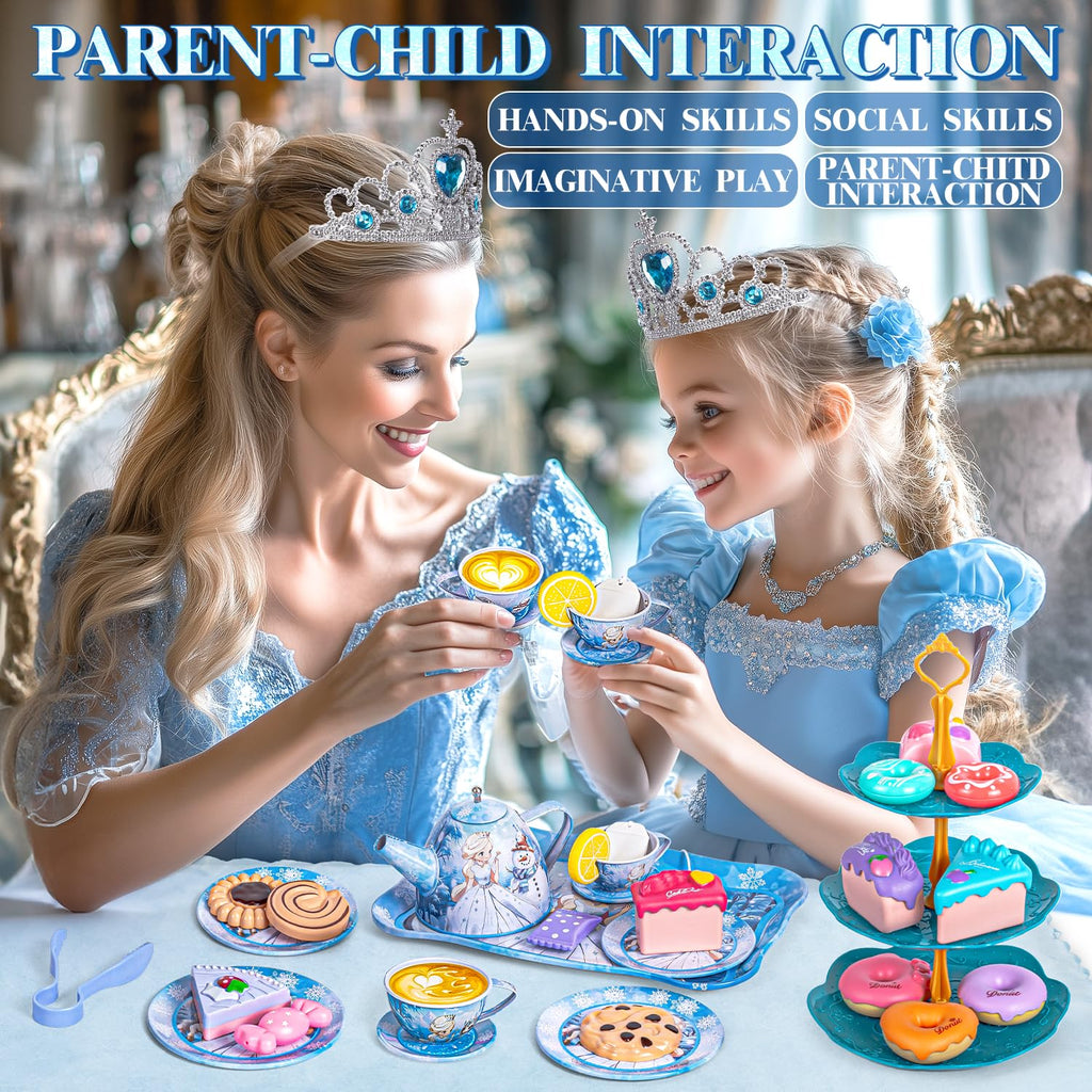 Hohosunlar Kids Tea Party Set for Little Girls Toddlers 3 4 5 6 7 8