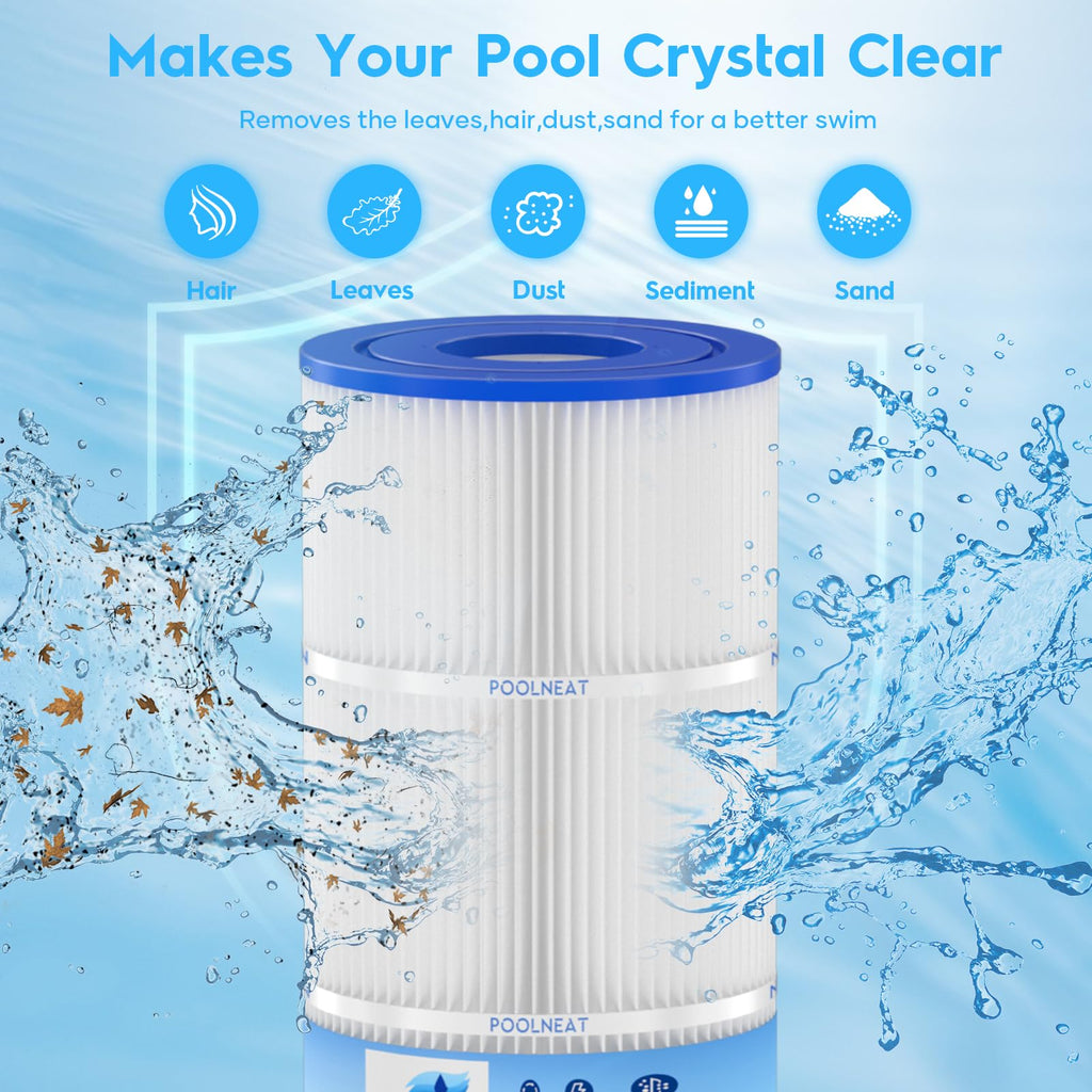 CCP420 Pool Filter Cartridges Replacement for PCC105,FC-1977,PCC105-PAK4,C-7471,178584,FC-6470,R173576,Ultral-A6,817-0106,Clean＆Clear Plus 420,105Sq.ft,4 Pack