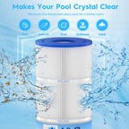 CCP420 Pool Filter Cartridges Replacement for PCC105,FC-1977,PCC105-PAK4,C-7471,178584,FC-6470,R173576,Ultral-A6,817-0106,Clean＆Clear Plus 420,105Sq.ft,4 Pack