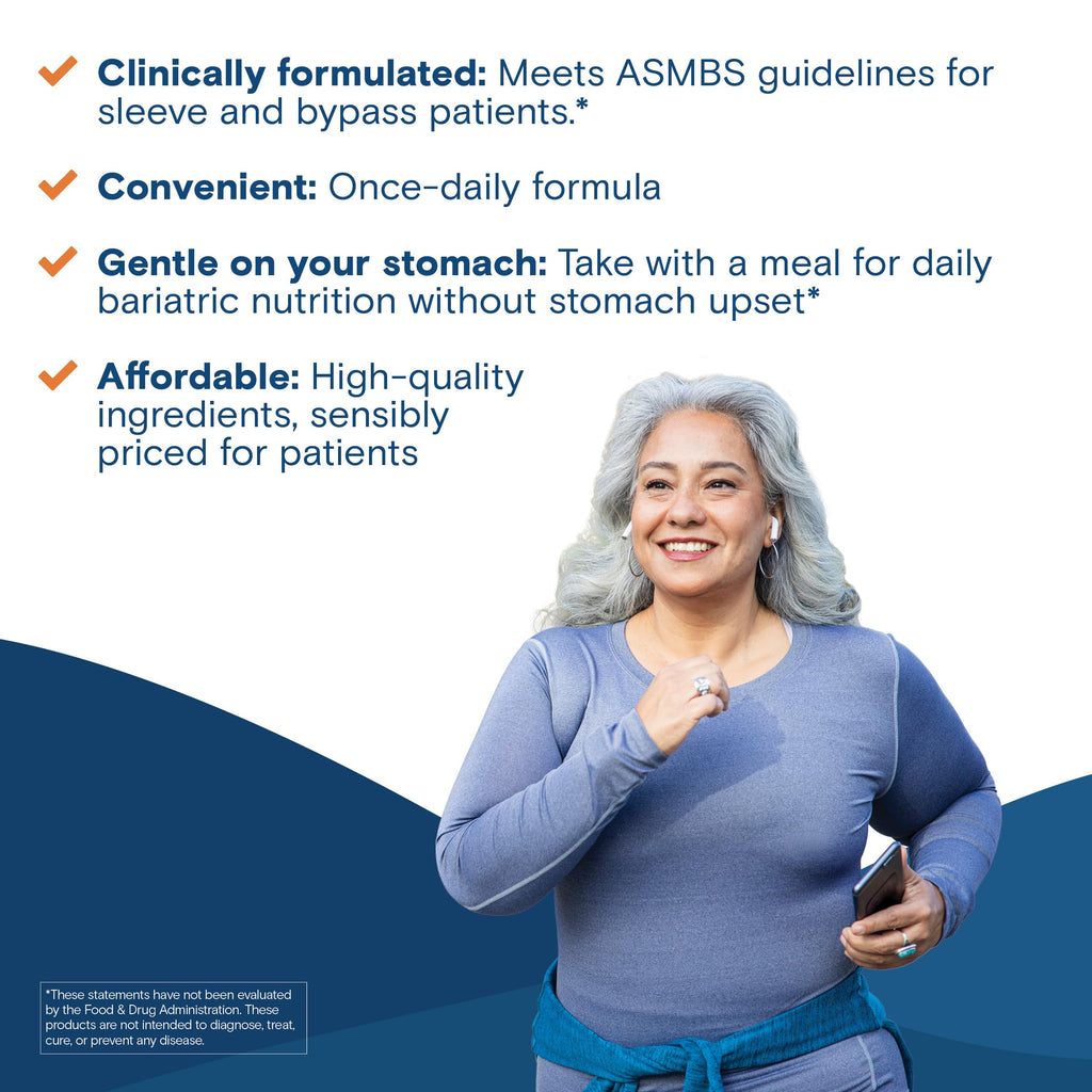 Bariatric Fusion One Per Day Bariatric Multivitamin with Iron for Women | with Hair and Nails Vitamins Blend | Gastric Bypass and Sleeve Gastrectomy | 30 Capsules | 1 Month Supply