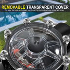 7305 Check Valve Replacement, 2 Inch or 2.5 Inch PVC One-Way Valve for Pool and Spa Plumbing Systems, Clear Cover Backflow Preventer for Inground & Above Ground Use