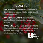 Berberine 1,000 mg Triple Source Full Spectrum Blend, Indian Barberry + Coptis + Oregon Grape Root, Metabolic & Cardiovascular Support, 60 Vegetarian Capsules — TriBerine by Utzy Naturals