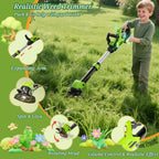 Kids Toy Tool Set, 3-IN-1 Power Garden Lawn Tools with Sounds & Lights, Volume, Toy Weed Wacker, Leaf Blower&Hedge Trimmer, Outdoor Play Toy Tools, Christmas Birthday Gifts for Boy Toys 3 4 5 6 7 8+