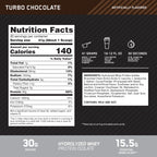 Optimum Nutrition Platinum Hydrowhey Protein Powder, 100% Hydrolyzed Whey Protein Isolate Powder, Flavor: Turbo Chocolate, 20 Servings, 1.8 Pounds (Packaging May Vary)