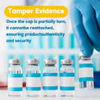 otwooi 3ml Vial for Injection Empty Glass Small Vials with Self Healing Injection Port and Flip Off Aluminum Cap for Water, Liquid Sample Bottles (50pcs)