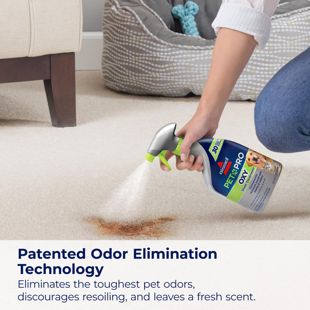 Bissell PET PRO OXY Stain Destroyer for Carpet and Upholstery, 22 oz, 17739, 2 Count (Pack of 2)