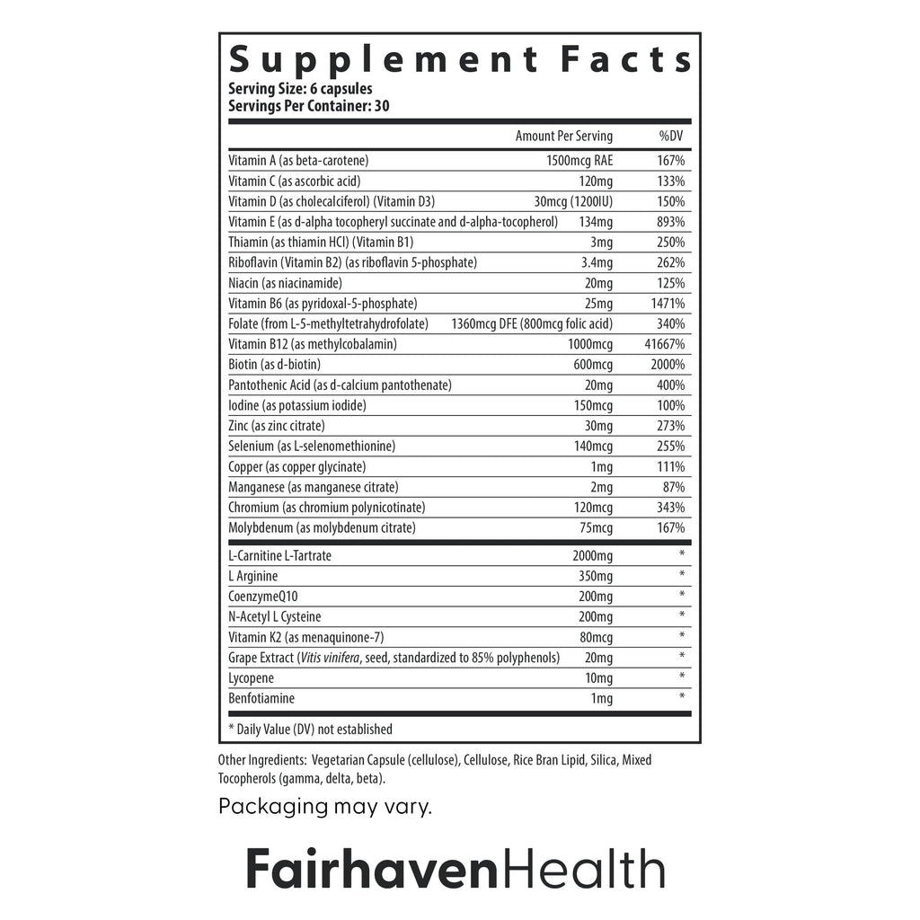 Fairhaven Health FH Pro for Men | Clinically Studied Premium Prenatal Fertility Supplements for Men | Male Fertility Supplements | Count and Motility Support Pre-Conception for Him | 180 Capsules