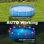 LILITUAN Solar Pool Lights for Above Ground Pools, 10 Pack Waterproof Above Ground Pool Lights, Dusk to Dawn Auto On/Off Decorative Night Lights for Frame Pool, Outdoor Railings (Colour Light)