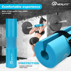 NEALFIT Barbell Pad Squat Pad for Squats���Squat Bar Pad���Great for Weightlifting,Lunges and Hip Thrusts���Foam Sponge Pad���Fit Standard and Olympic Bars Perfectly (Cyan)