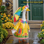 TAZKZZY Raincoat Porch Goose Outfits, Spring Goose Clothes for Garden Decor