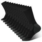 BAMBOO COOL Men's Crew Socks Athletic Cushioned Moisture Wicking 6 Pairs