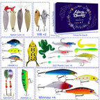 Lihome Fishing Advent Calendar 2026, 24-Day Fishing Lure Set, Gifts for Men