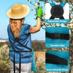 Gardening Apron with Bottom Quick Release Kangaroo Pocket for Women, Men