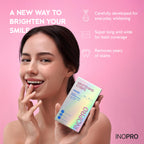 InoPro Teeth Whitening Strips 7 Treatments Kit - Sensitive Teeth Whitener, Peroxide Free, Enamel Safe Green White Strips, Deep Stains Removal - Instant Teeth Whitening Without The Harm (14 Strips)