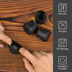Aneaseit Chair Leg Floor Protectors - 32 pcs Black - Felt Bottom Silicone Pads for Hardwood Floors & Furniture Feet - Rubber Caps for Chairs - Medium