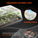 SOLIGT Thick Plastic 3-Set Strong Seed Starter Trays with 5" Humidity Domes