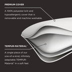 Tempur-Pedic Memory Foam Symphony Pillow Luxury Soft Feel, Standard, White