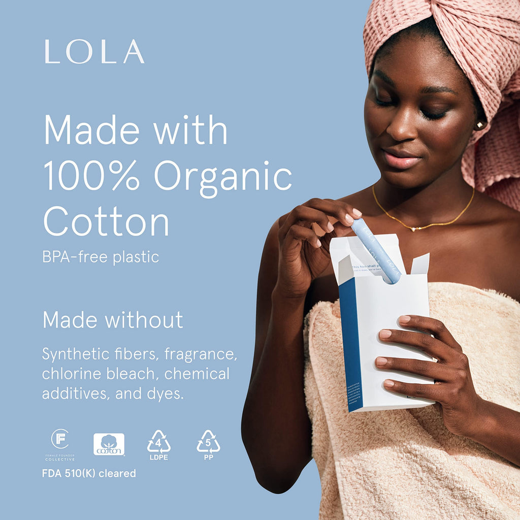 LOLA Organic Tampons, Regular Absorbency, 32 Count