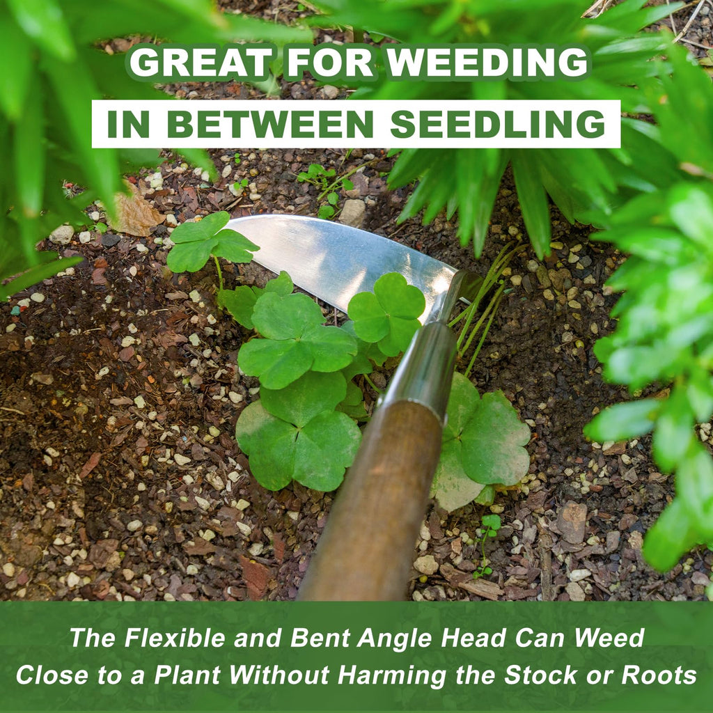 Haliaeetus Sickle Hoe, 58'' Long Handle Japanese Hand Hoe for Removing Weed