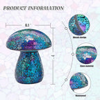 Bshine Mushroom Garden Statue Decoration, Mosaic Mushrooms Outdoor Decor